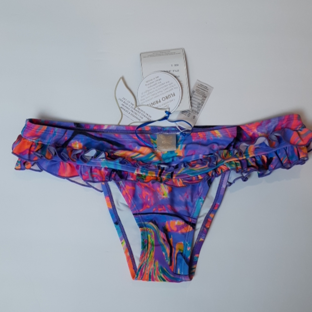 NWT Lisa Blue Call of the Whale bikini bottoms